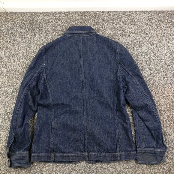 Uniqlo x Ines De La Fressange Jacket Denim Metal Button Up Blue Womens XXS - Picture 5 of 9